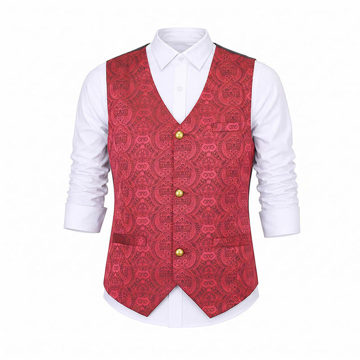 Herren-Anzugweste im Vintage-Gothic-Paisley-Muster für alle Jahreszeiten - image 15