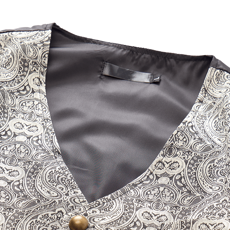 Herren-Anzugweste im Vintage-Gothic-Paisley-Muster für alle Jahreszeiten - image 6