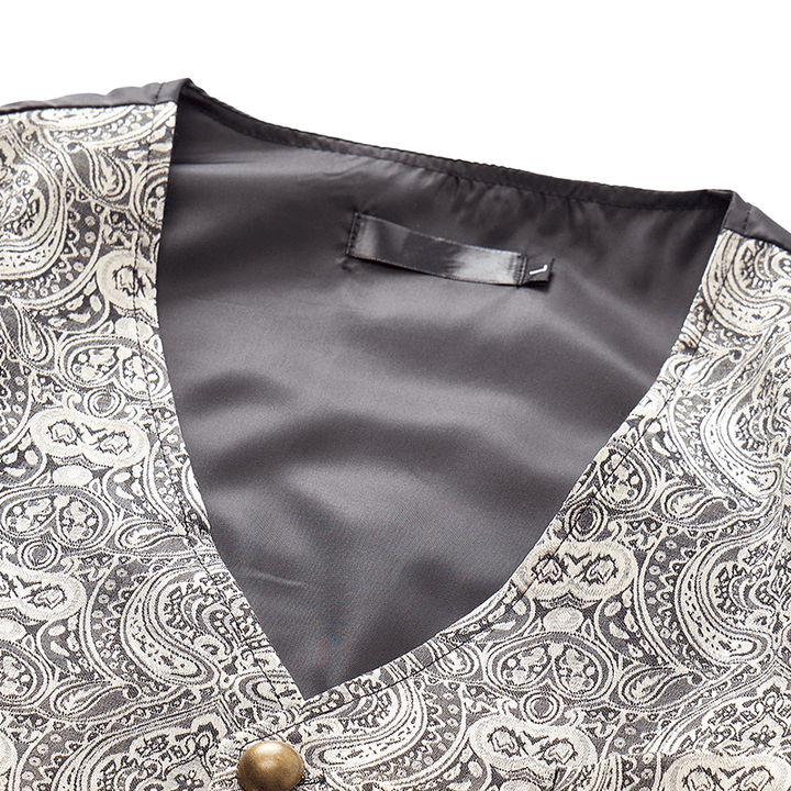 Herren-Anzugweste im Vintage-Gothic-Paisley-Muster für alle Jahreszeiten - image 6