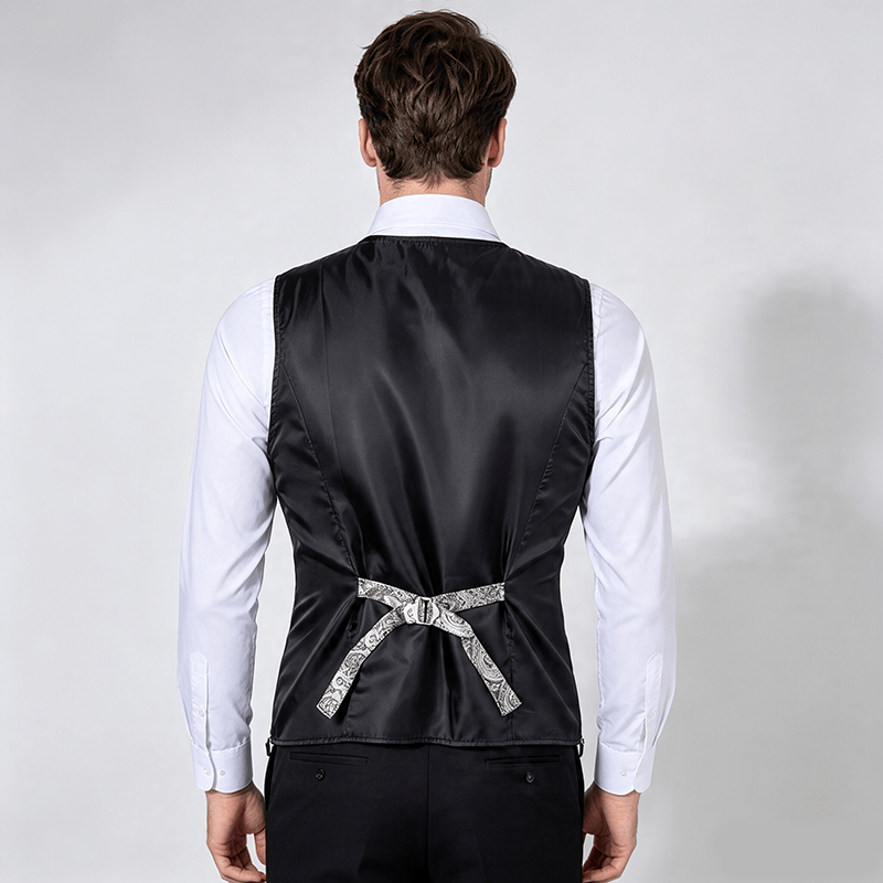 Herren-Anzugweste im Vintage-Gothic-Paisley-Muster für alle Jahreszeiten - image 3