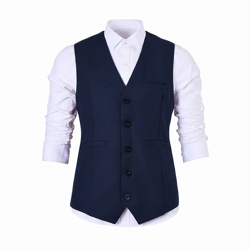 Mehrfarbige Herren-Anzugweste für Frühling und Herbst, ideal für Business und Alltag. - image 23