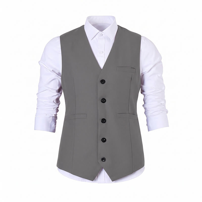 Mehrfarbige Herren-Anzugweste für Frühling und Herbst, ideal für Business und Alltag. - image 22