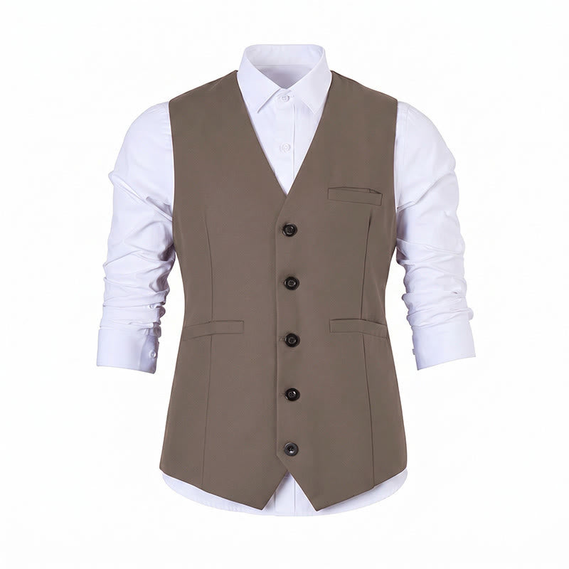 Mehrfarbige Herren-Anzugweste für Frühling und Herbst, ideal für Business und Alltag. - image 18