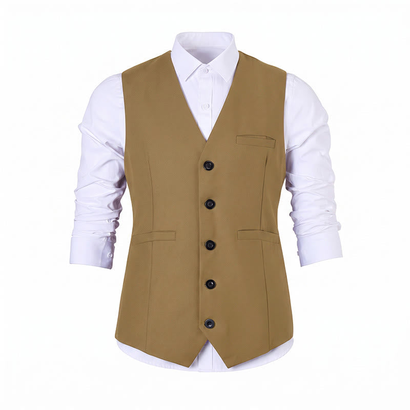 Mehrfarbige Herren-Anzugweste für Frühling und Herbst, ideal für Business und Alltag. - image 21