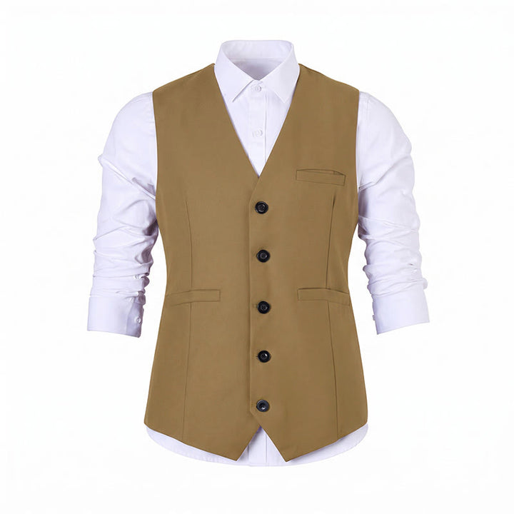 Mehrfarbige Herren-Anzugweste für Frühling und Herbst, ideal für Business und Alltag. - image 21