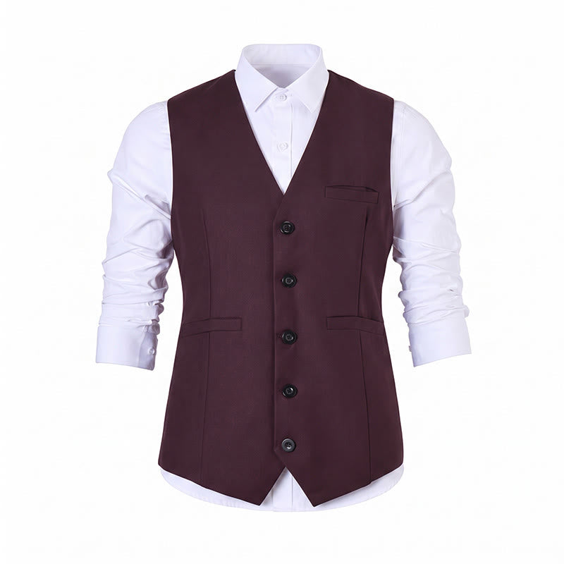 Mehrfarbige Herren-Anzugweste für Frühling und Herbst, ideal für Business und Alltag. - image 24