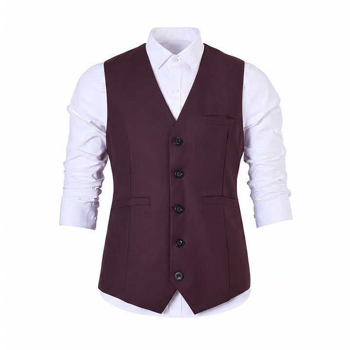 Mehrfarbige Herren-Anzugweste für Frühling und Herbst, ideal für Business und Alltag. - image 24