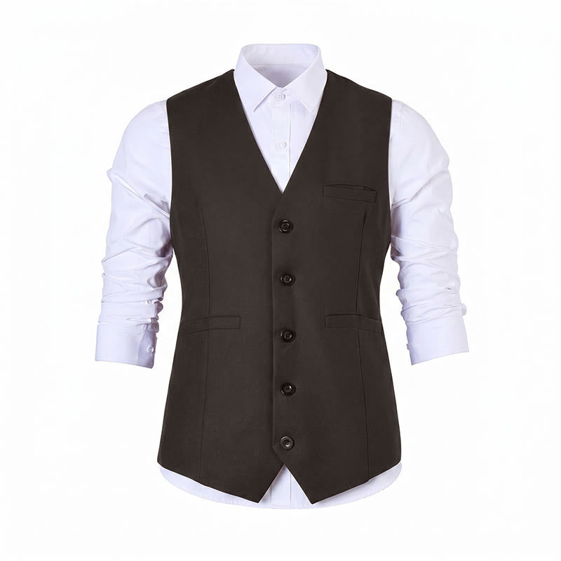 Mehrfarbige Herren-Anzugweste für Frühling und Herbst, ideal für Business und Alltag. - image 20