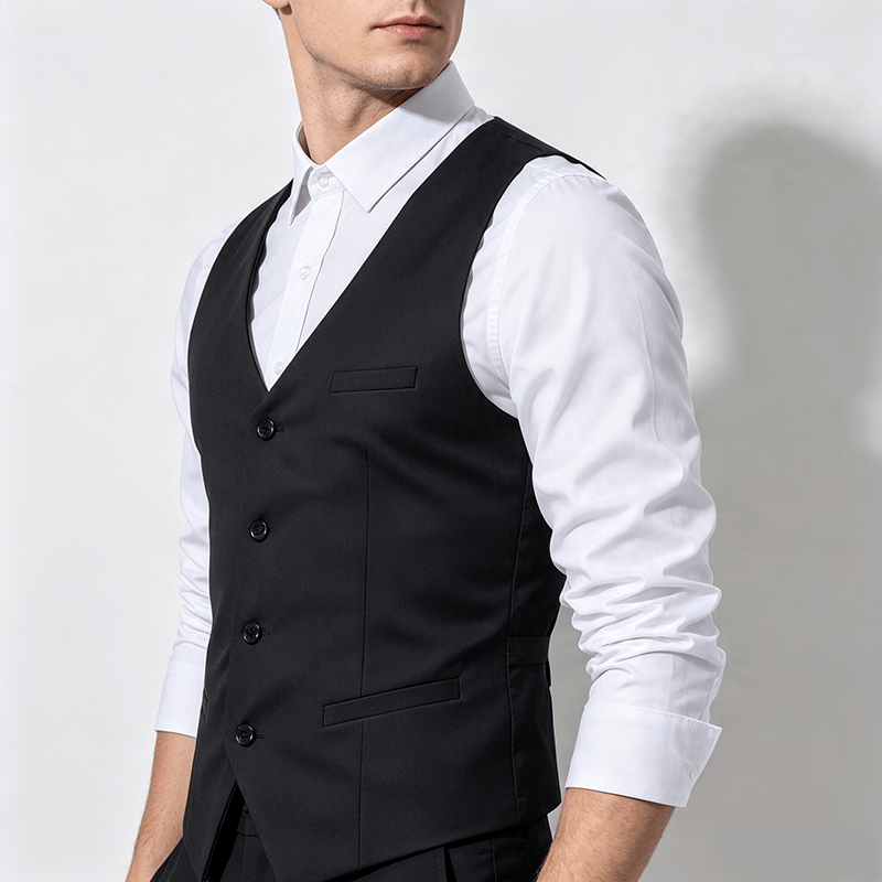 Ganzjahres-Arbeitsweste für Herren, geeignet für Alltag, Hochzeit, Bankett und Anzug. - image 2