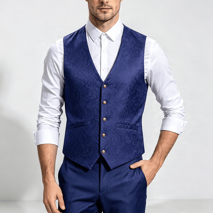 Herren-Weste mit Jacquard-Muster für lässige Halloween-Partys - image 1