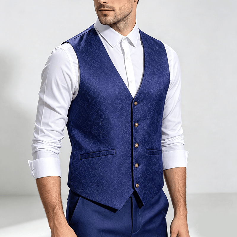 Herren-Weste mit Jacquard-Muster für lässige Halloween-Partys - image 2