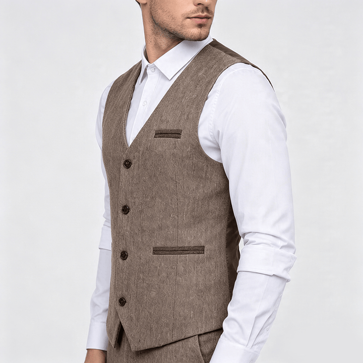 Herren-Anzugweste im Vintage-Stil mit Struktur für alle Jahreszeiten - image 2