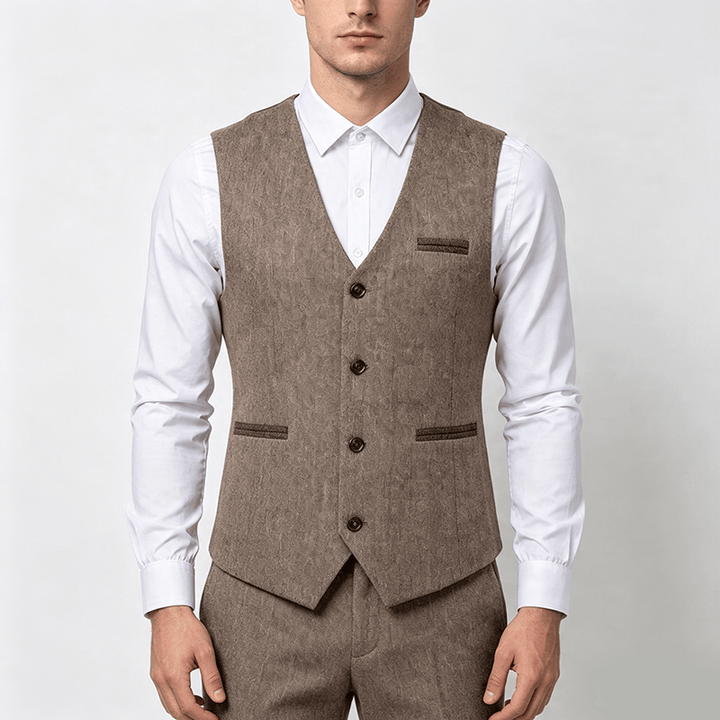 Herren-Anzugweste im Vintage-Stil mit Struktur für alle Jahreszeiten - image 1