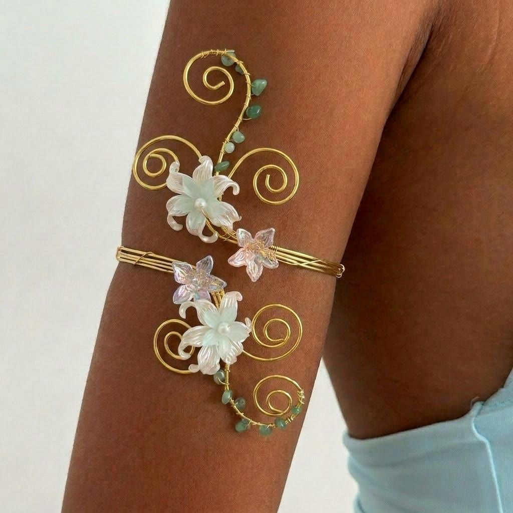 Ätherisches Armband mit Perlenknospen und kunstvollen Wirbeln - Stil Nr. 9 - image 18