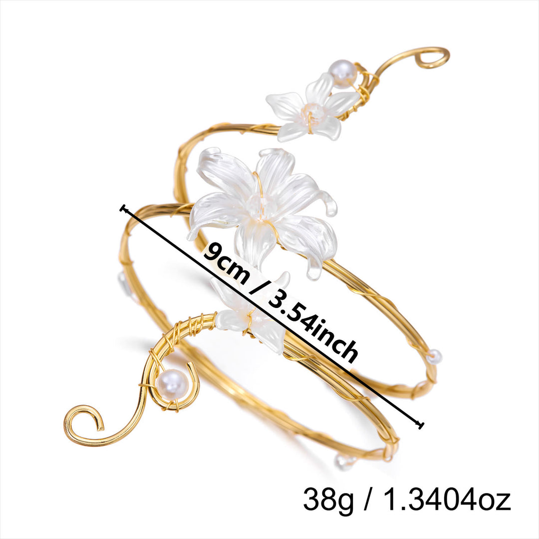 Ätherisches Armband mit Perlenknospen und kunstvollen Wirbeln - image 14
