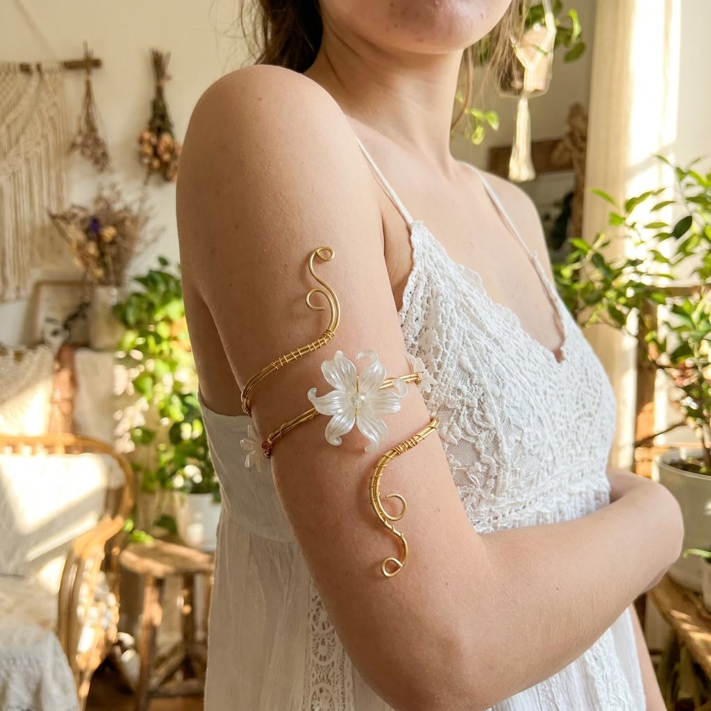 Ätherisches Armband mit Perlenknospen und kunstvollen Wirbeln - Stil Nr. 11 - image 20