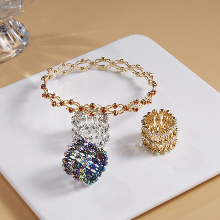 Magischer, wandelbarer Strass-Faltarmbandring - image 2
