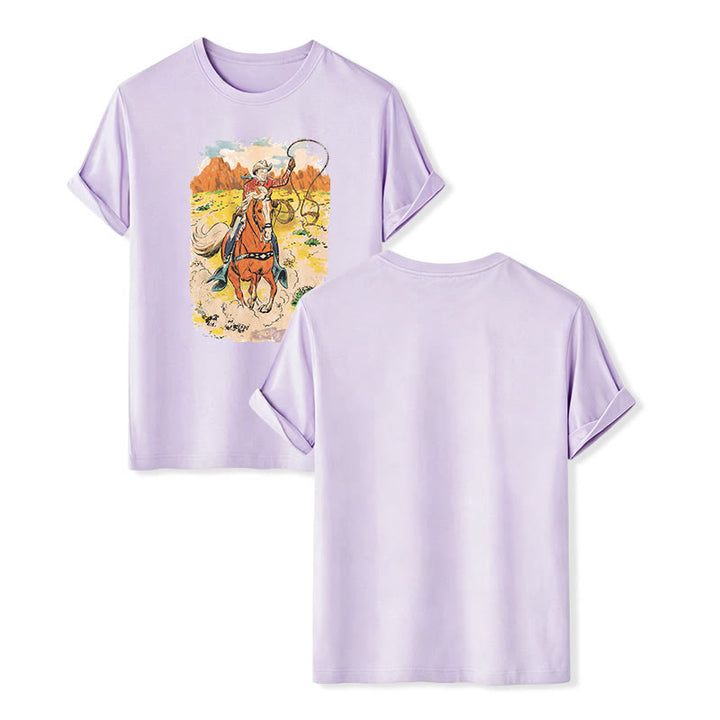 Retro-Cowboy-Lasso-Westernhemd im Comic-Stil - Violett - 2XL - image 11