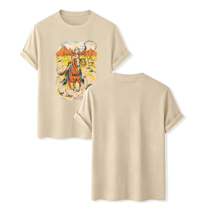 Retro-Cowboy-Lasso-Westernhemd im Comic-Stil - Beige - 2XL - image 6