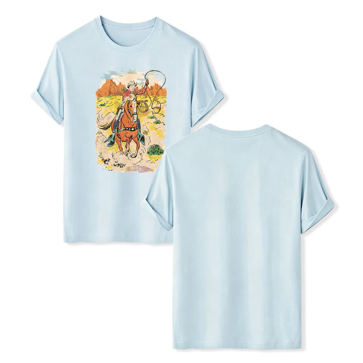 Retro-Cowboy-Lasso-Westernhemd im Comic-Stil - Blau - 2XL - image 9