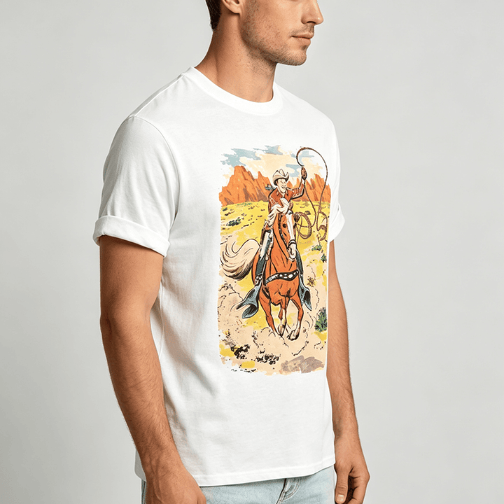 Retro-Cowboy-Lasso-Westernhemd im Comic-Stil - image 2