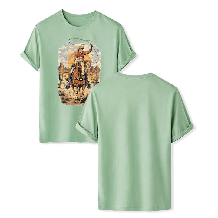 Hemd mit Grafikprint „Sunset Desert Cowboy Lasso“ - Grün - 2XL - image 10