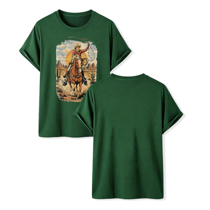 Hemd mit Grafikprint „Sunset Desert Cowboy Lasso“ - Dunkelgrün - 2XL - image 13
