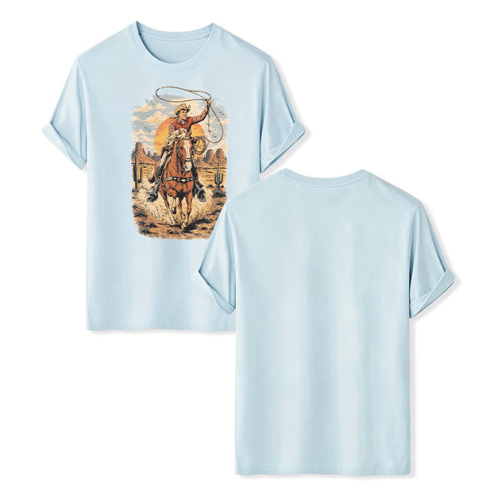 Hemd mit Grafikprint „Sunset Desert Cowboy Lasso“ - Blau - 2XL - image 9