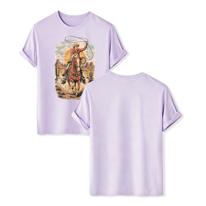 Hemd mit Grafikprint „Sunset Desert Cowboy Lasso“ - Violett - 2XL - image 11
