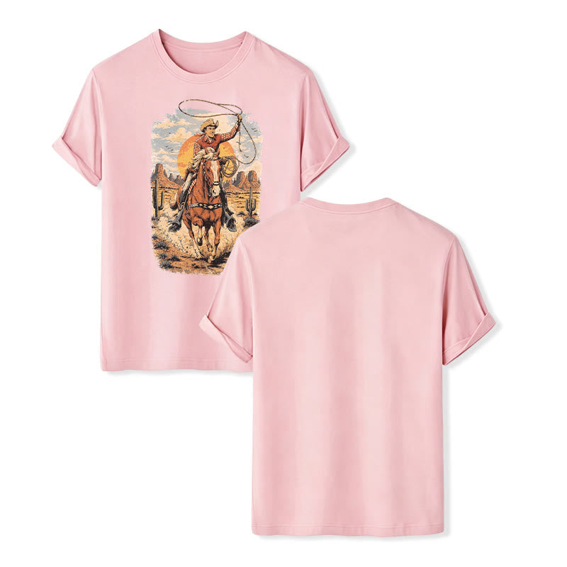 Hemd mit Grafikprint „Sunset Desert Cowboy Lasso“ - Rosa - 2XL - image 7