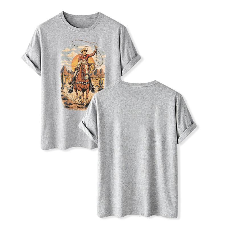 Hemd mit Grafikprint „Sunset Desert Cowboy Lasso“ - Grau - 2XL - image 8