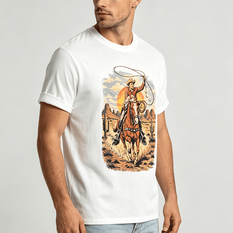 Hemd mit Grafikprint „Sunset Desert Cowboy Lasso“ - image 2