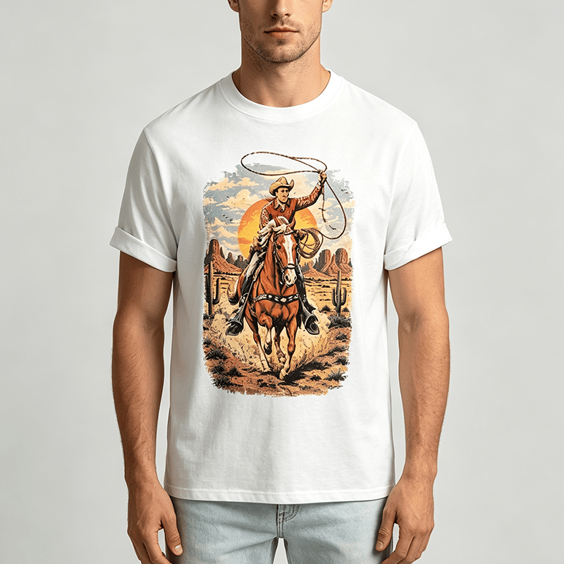 Hemd mit Grafikprint „Sunset Desert Cowboy Lasso“ - image 1