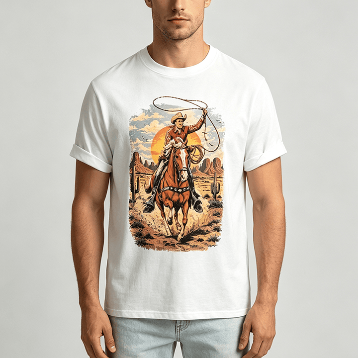 Hemd mit Grafikprint „Sunset Desert Cowboy Lasso“ - image 1