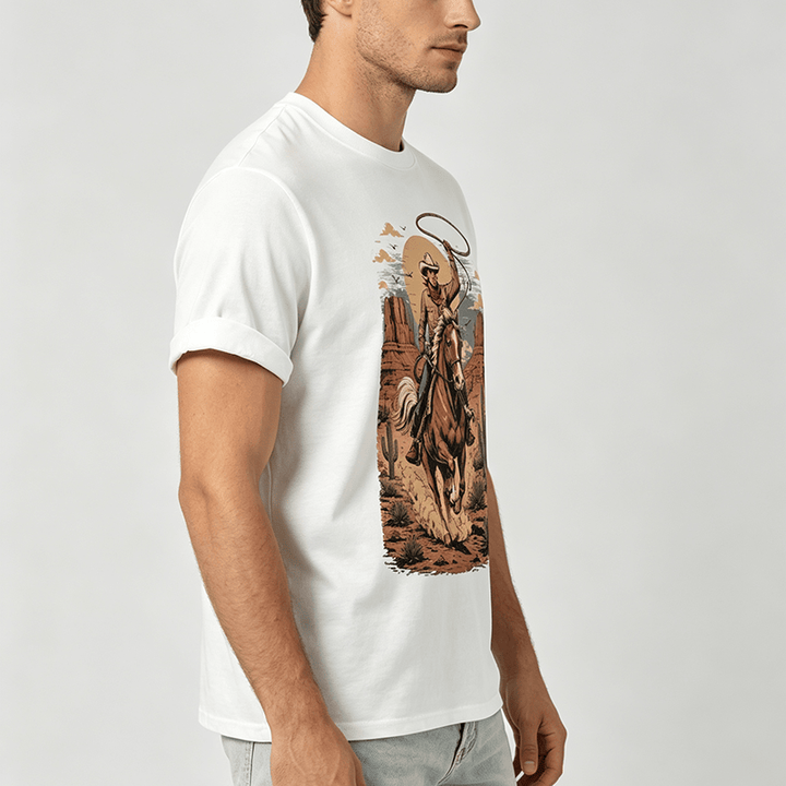 Retro Canyon Cowboy Lasso Grafikdruck-Shirt - image 2