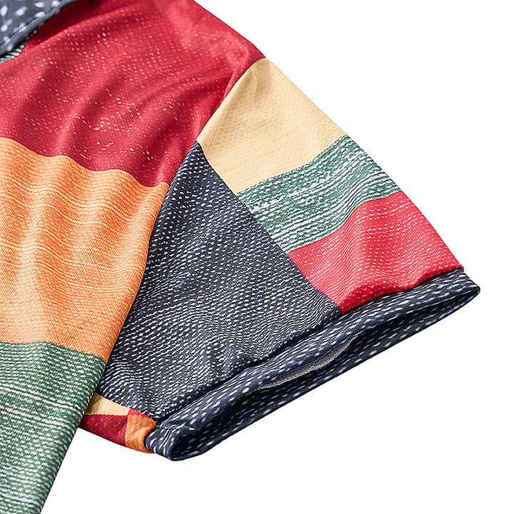 Street Style Poloshirt mit 3D-Print, Reißverschlusskragen und farbenfrohem 3D-Print - image 8
