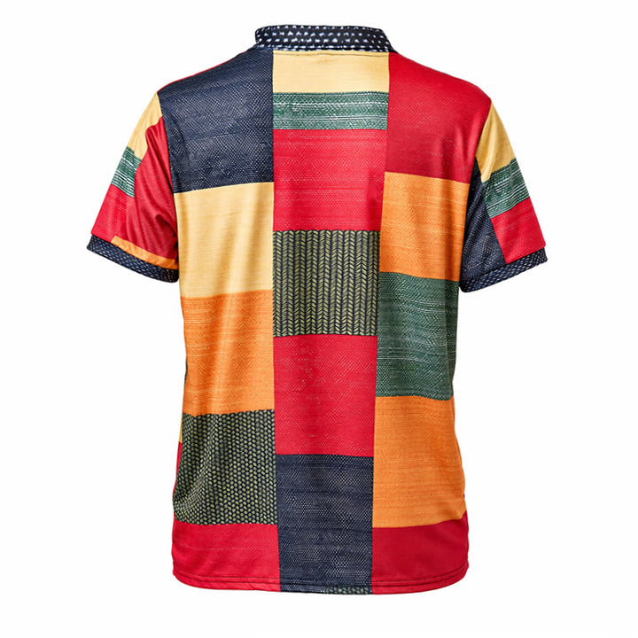 Street Style Poloshirt mit 3D-Print, Reißverschlusskragen und farbenfrohem 3D-Print - image 10