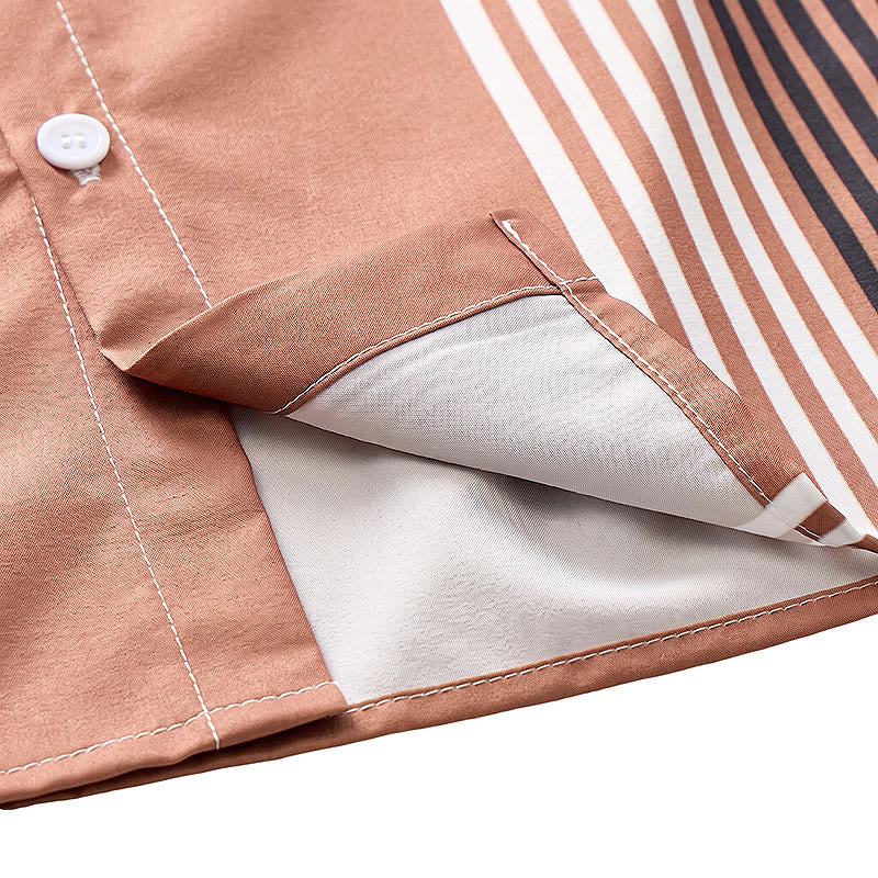 Herren-Hawaiihemd mit Farbblock-Design und Palmenmuster - image 7