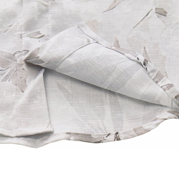 Herren Vintage Grau Blatt Blumenmuster Helles, lässiges Hemd für Erwachsene - image 6