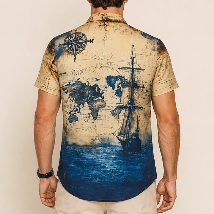 Herren-Freizeithemd mit Papageienmotiv, hell, mittel, sommerlich, für den Alltag - image 2