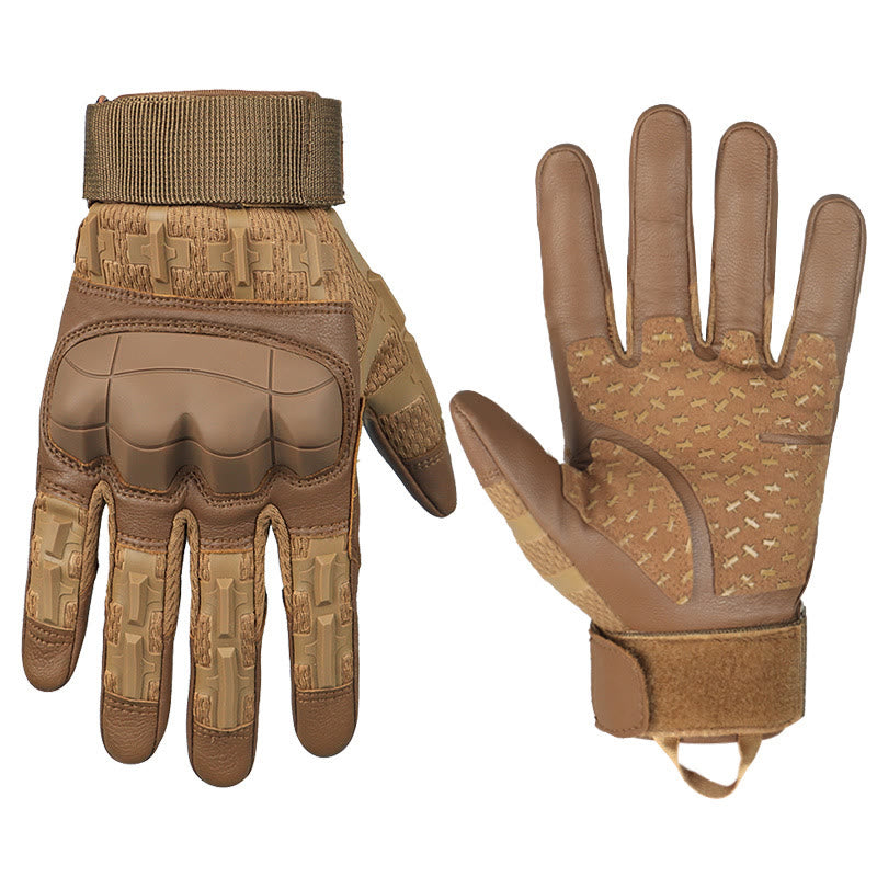 Stoßfeste taktische Outdoor-Handschuhe mit Knöchelschutz - Dunkelkhaki - XL - image 4