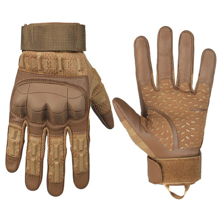 Stoßfeste taktische Outdoor-Handschuhe mit Knöchelschutz - Dunkelkhaki - XL - image 4