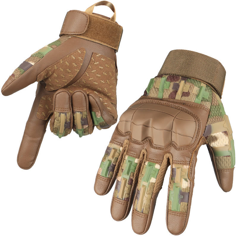 Stoßfeste taktische Outdoor-Handschuhe mit Knöchelschutz - Tarnmuster - XL - image 13