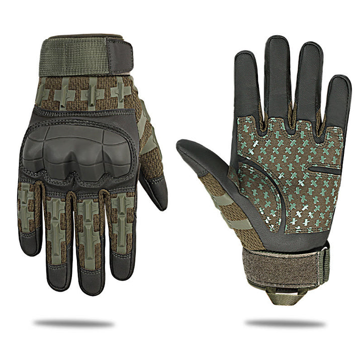 Stoßfeste taktische Outdoor-Handschuhe mit Knöchelschutz - Armeegrün - XL - image 0