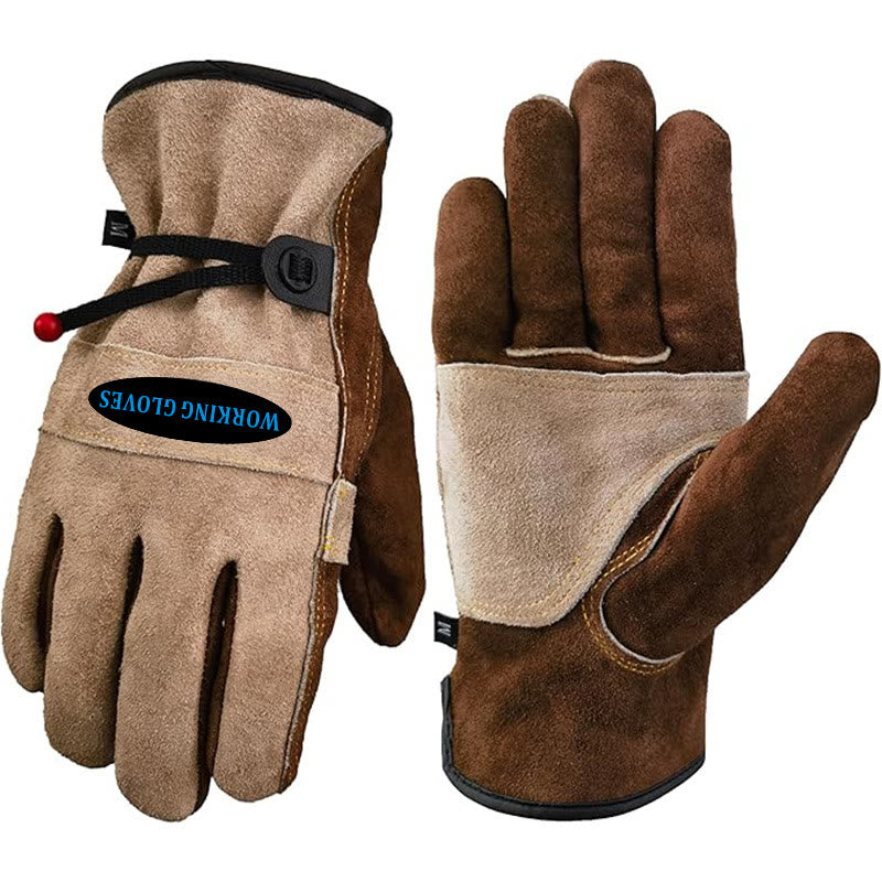 Hochleistungsfähige Sicherheits-Arbeitshandschuhe aus Vollnarbenleder - Braun - XL - image 0