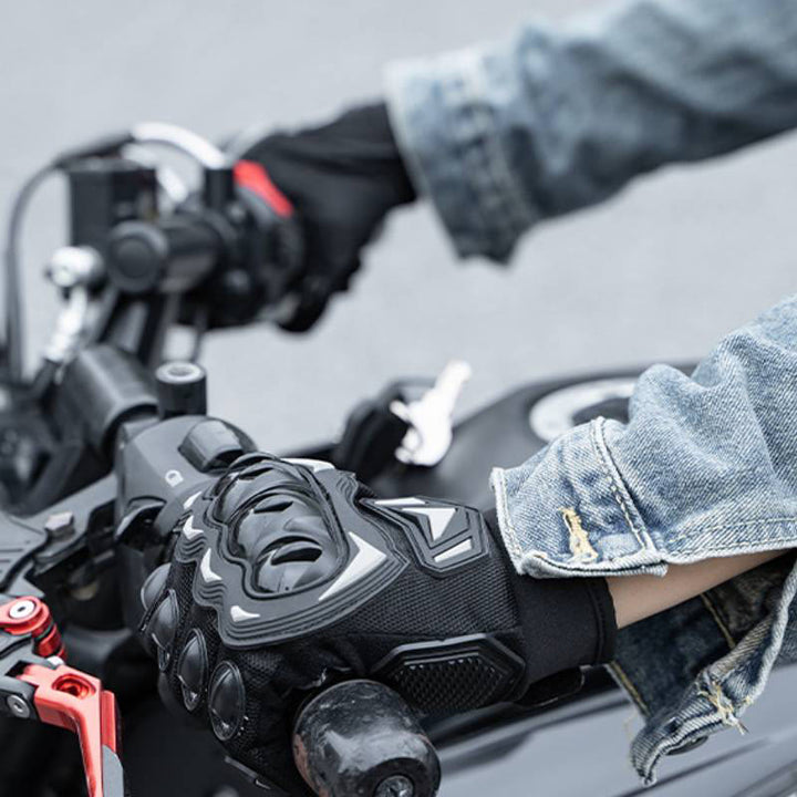 Vollfinger-Touchscreen-Motorradhandschuhe mit hartem Knöchelschutz - image 4