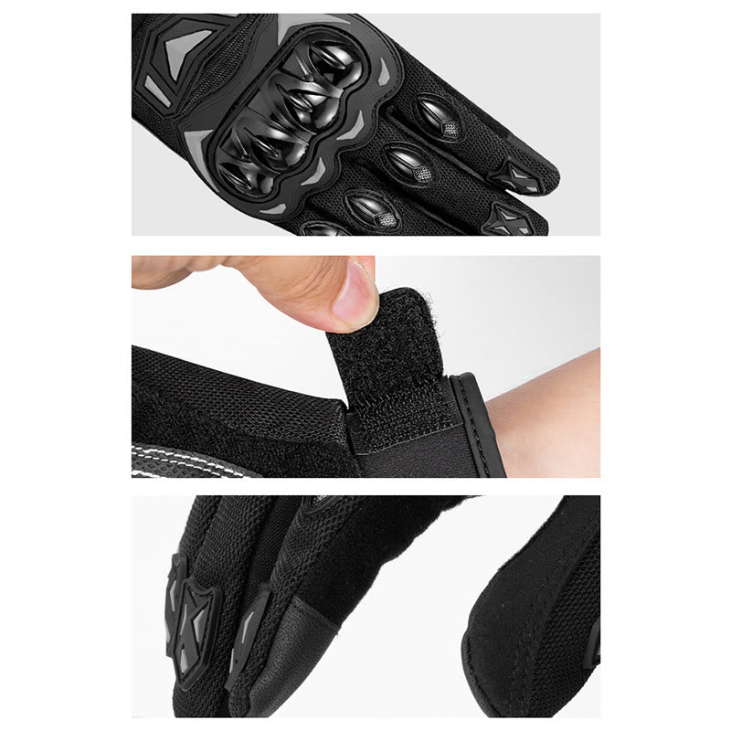 Vollfinger-Touchscreen-Motorradhandschuhe mit hartem Knöchelschutz - image 9