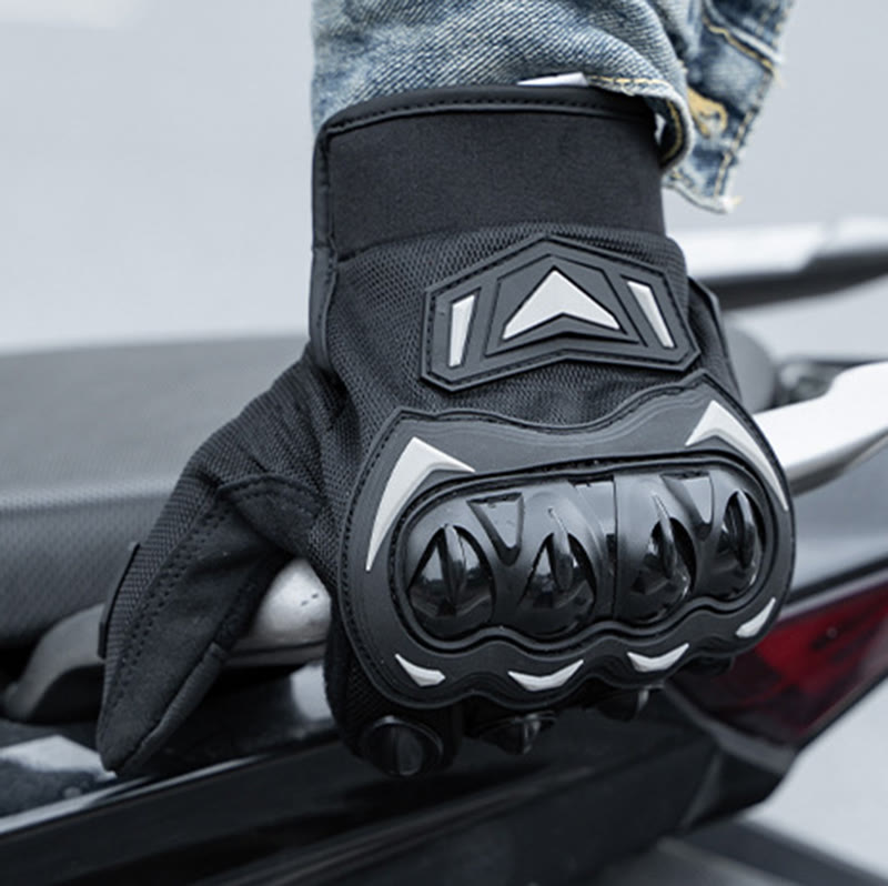 Vollfinger-Touchscreen-Motorradhandschuhe mit hartem Knöchelschutz - image 7