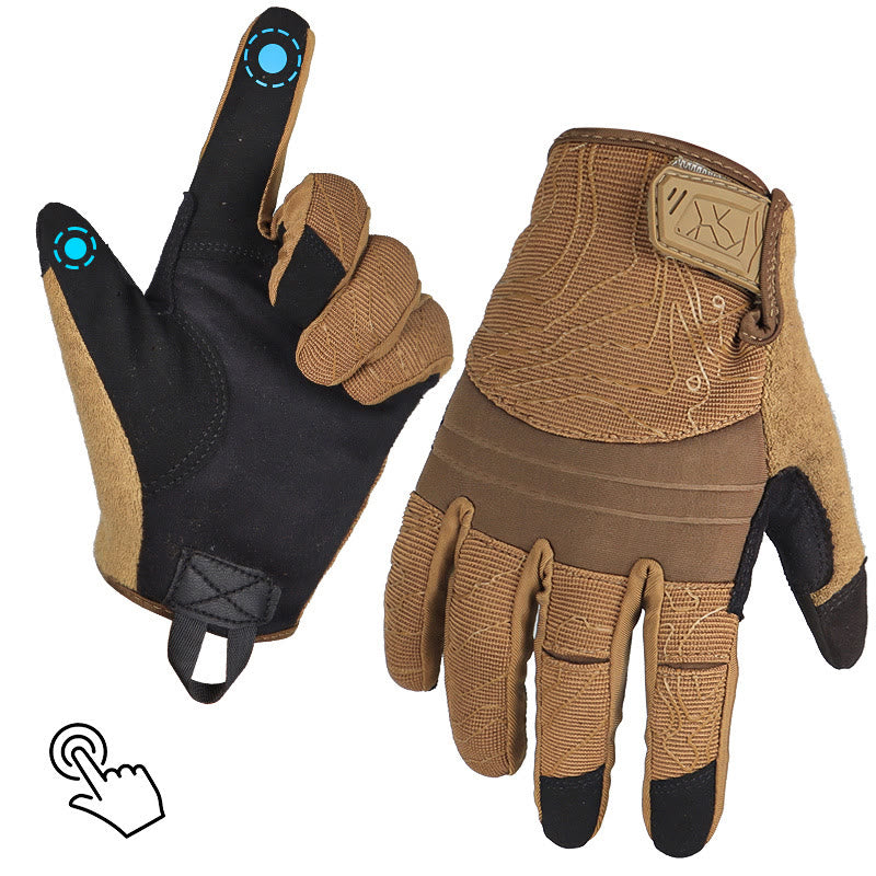 Atmungsaktive Touchscreen-Mechaniker-Taktikhandschuhe - Dunkelkhaki - XL - image 4