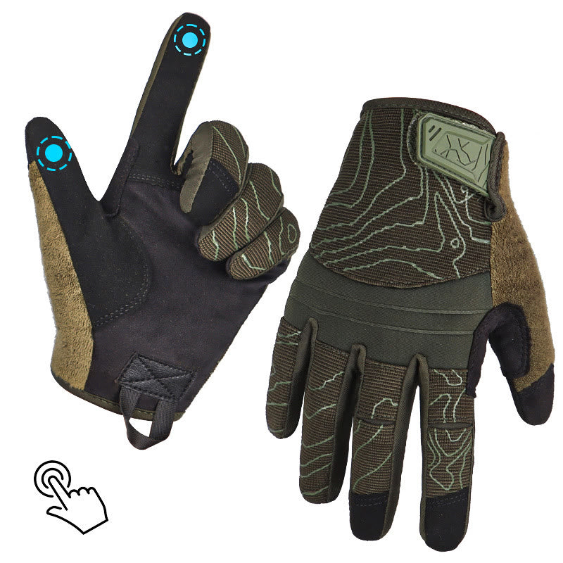 Atmungsaktive Touchscreen-Mechaniker-Taktikhandschuhe - Armeegrün - XL - image 0